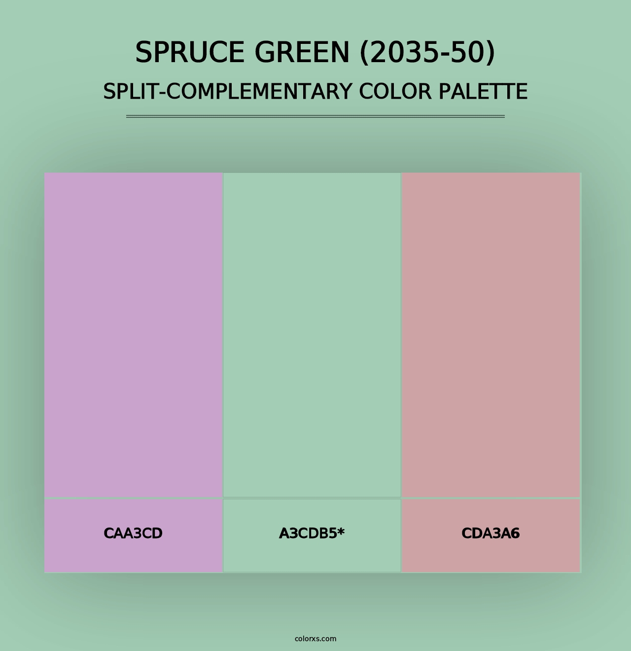 Spruce Green (2035-50) - Split-Complementary Color Palette