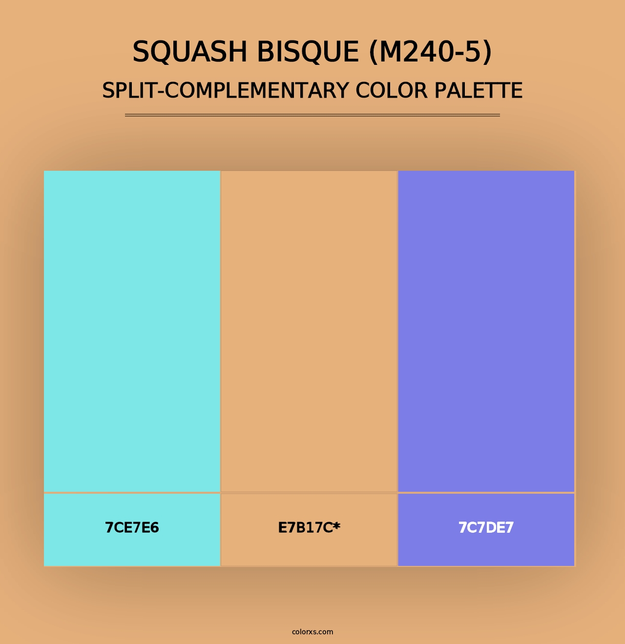 Squash Bisque (M240-5) - Split-Complementary Color Palette