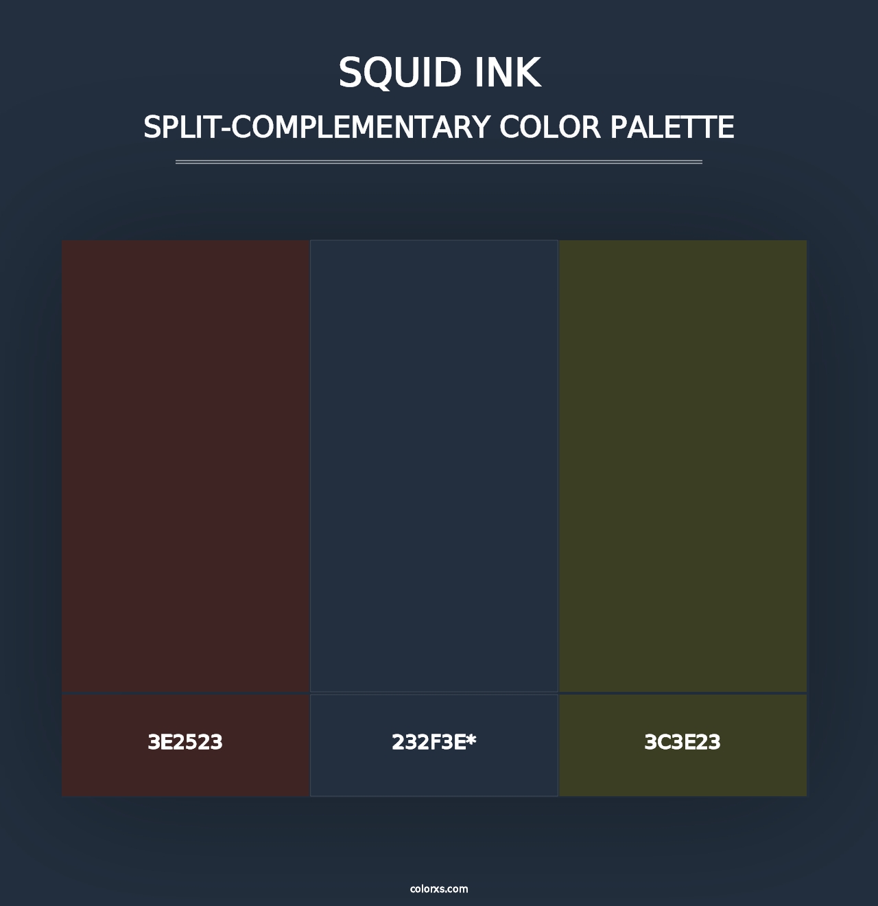 Squid Ink - Split-Complementary Color Palette