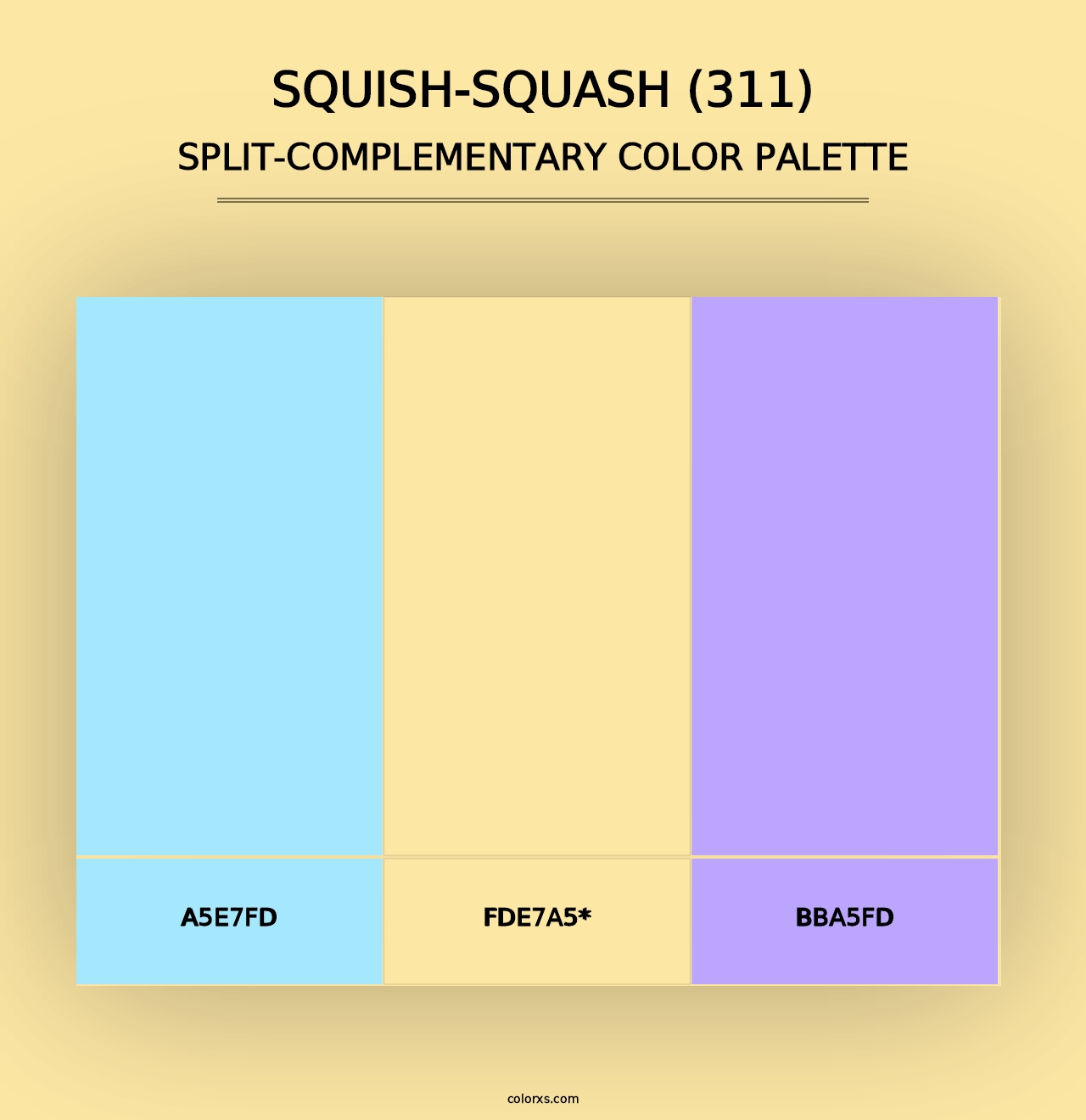 Squish-Squash (311) - Split-Complementary Color Palette