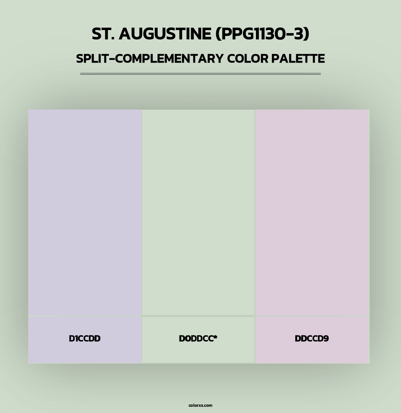 St. Augustine (PPG1130-3) - Split-Complementary Color Palette