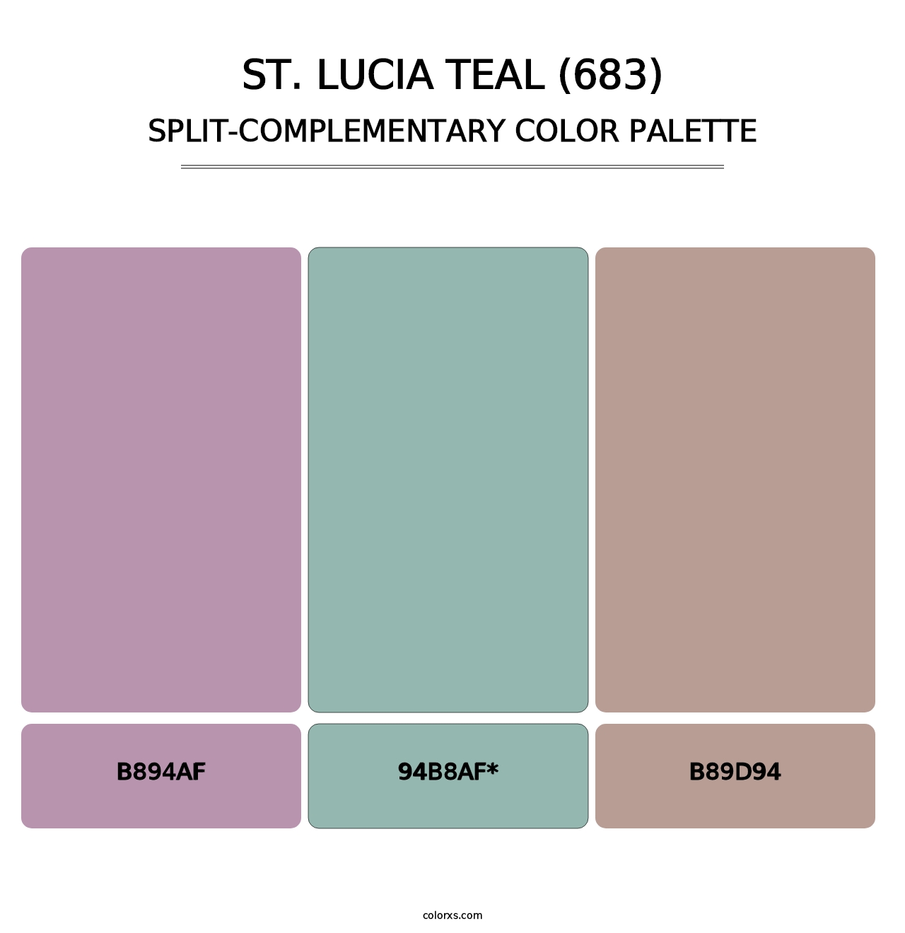 St. Lucia Teal (683) - Split-Complementary Color Palette