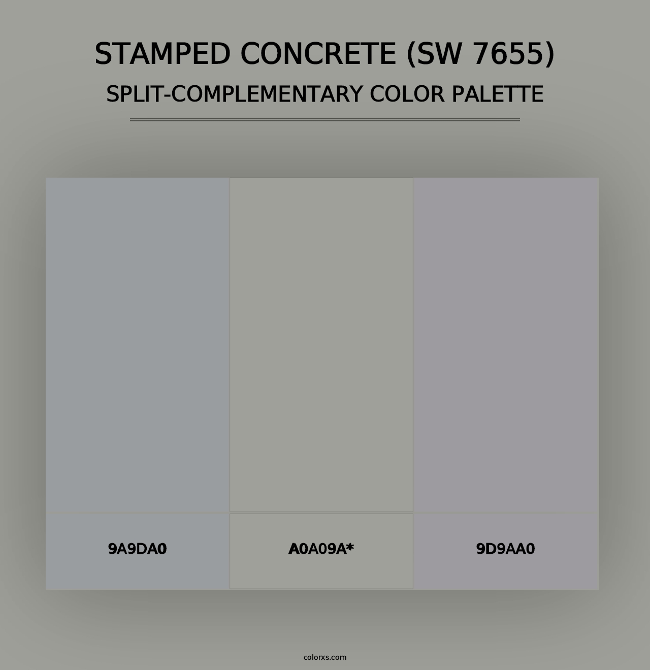 Stamped Concrete (SW 7655) - Split-Complementary Color Palette