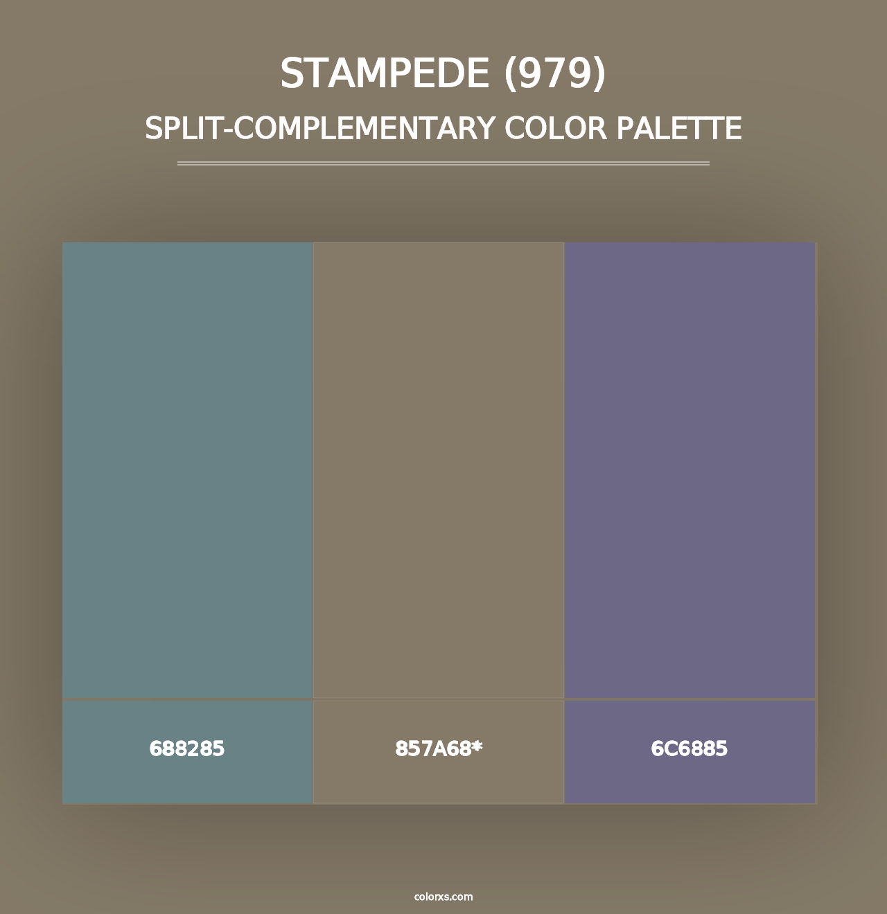 Stampede (979) - Split-Complementary Color Palette