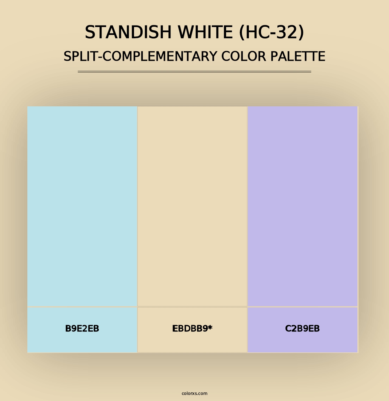 Standish White (HC-32) - Split-Complementary Color Palette