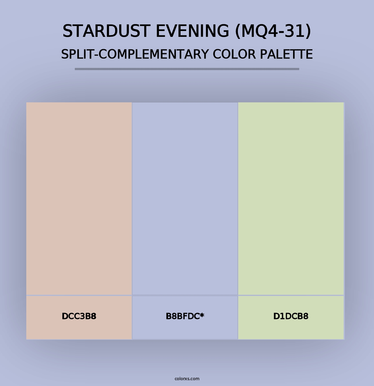 Stardust Evening (MQ4-31) - Split-Complementary Color Palette