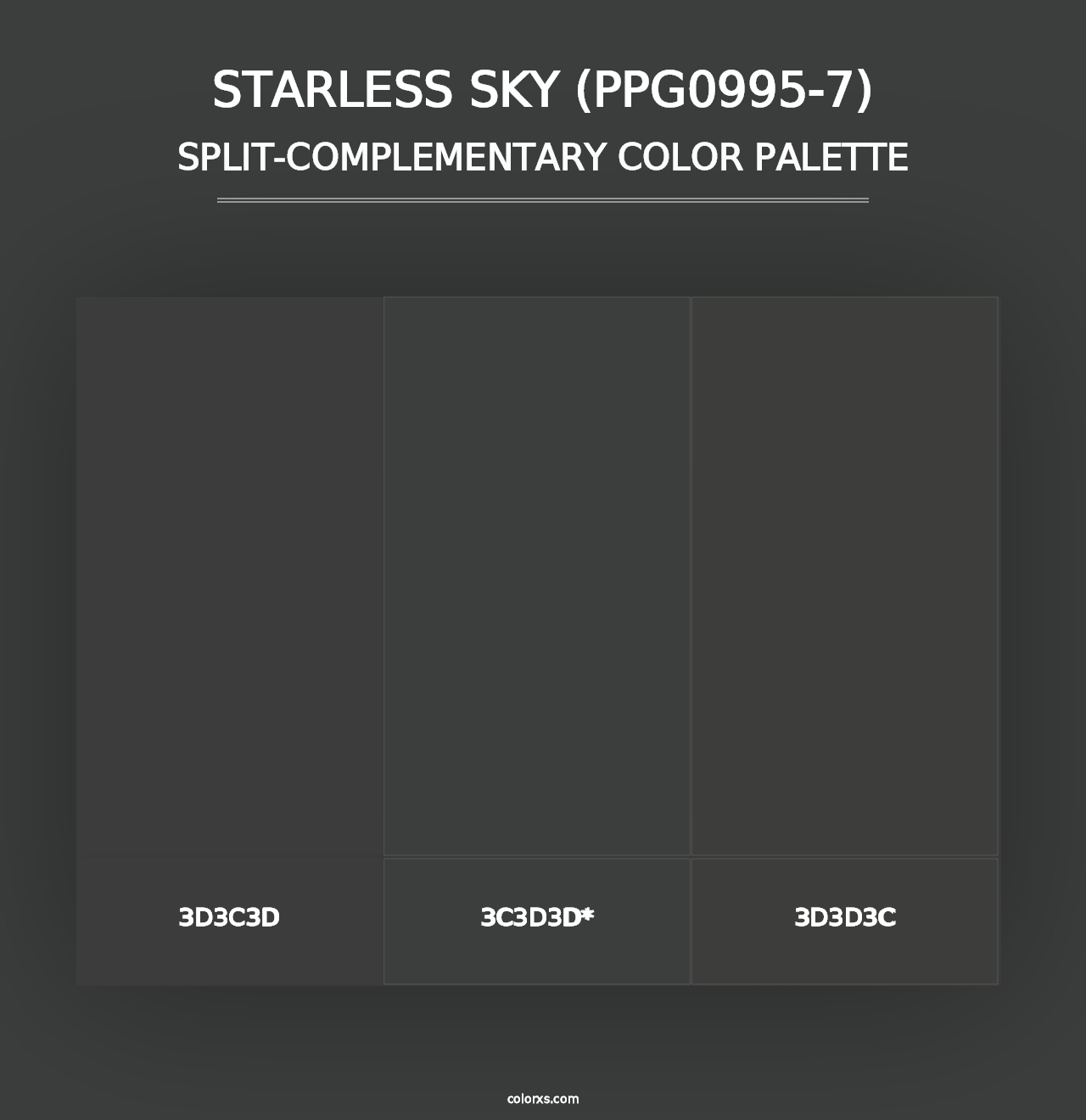 Starless Sky (PPG0995-7) - Split-Complementary Color Palette