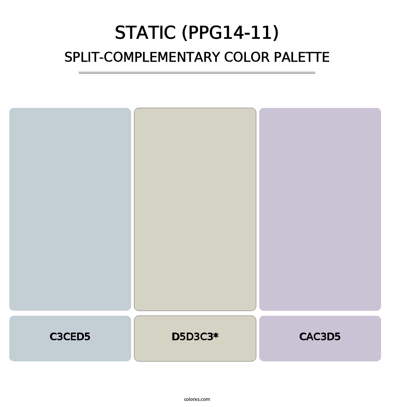 Static (PPG14-11) - Split-Complementary Color Palette