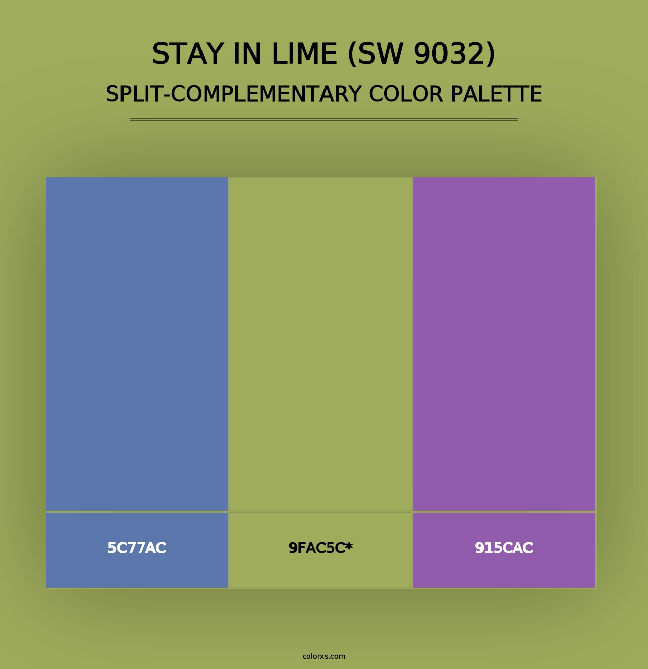 Stay in Lime (SW 9032) - Split-Complementary Color Palette