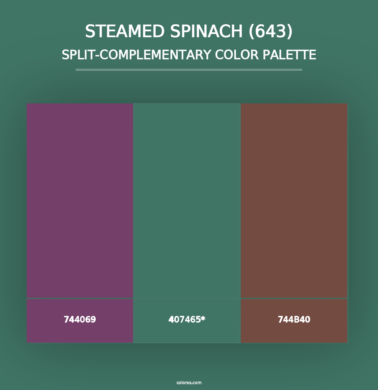 Steamed Spinach (643) - Split-Complementary Color Palette