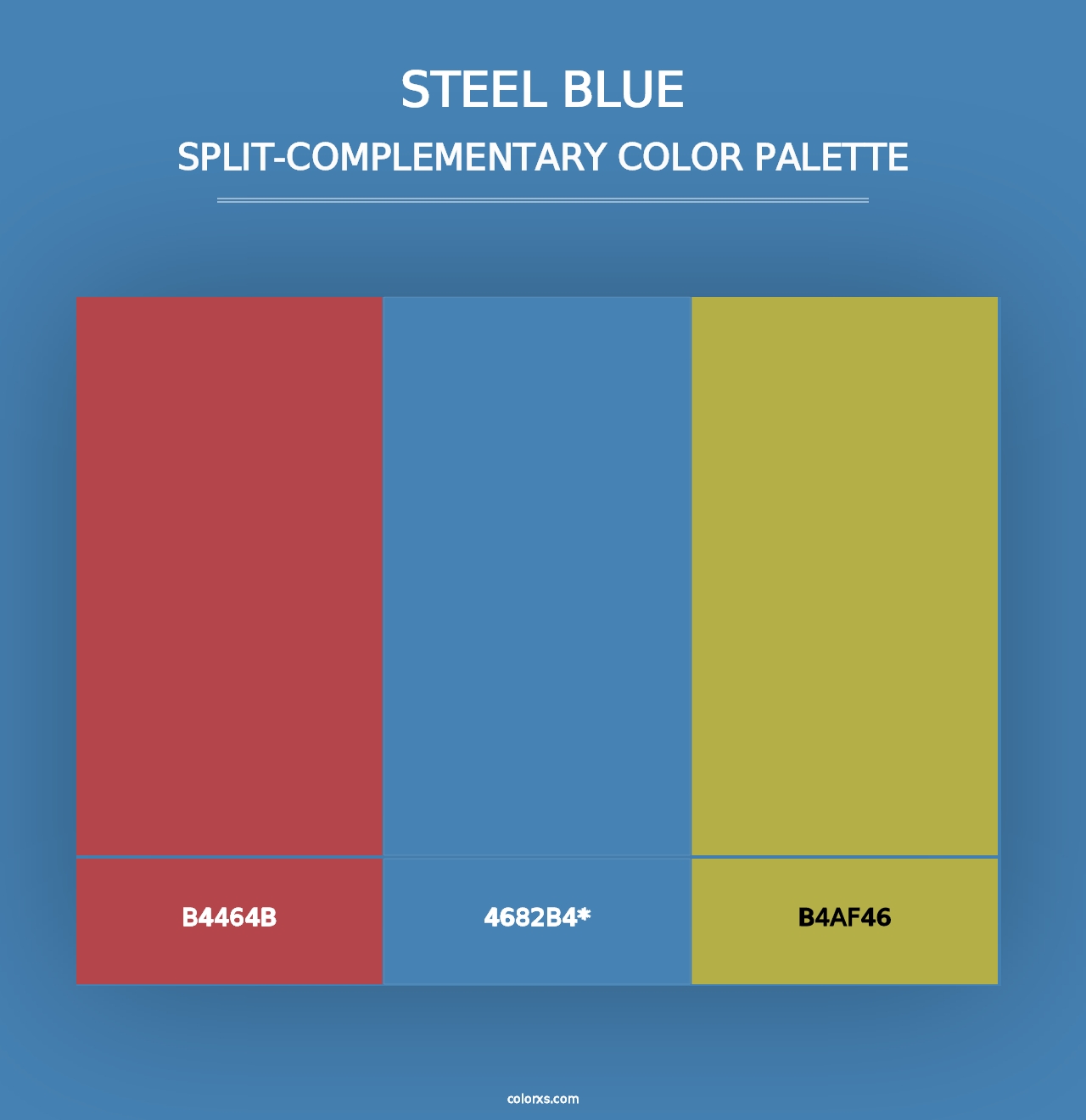 Steel Blue - Split-Complementary Color Palette