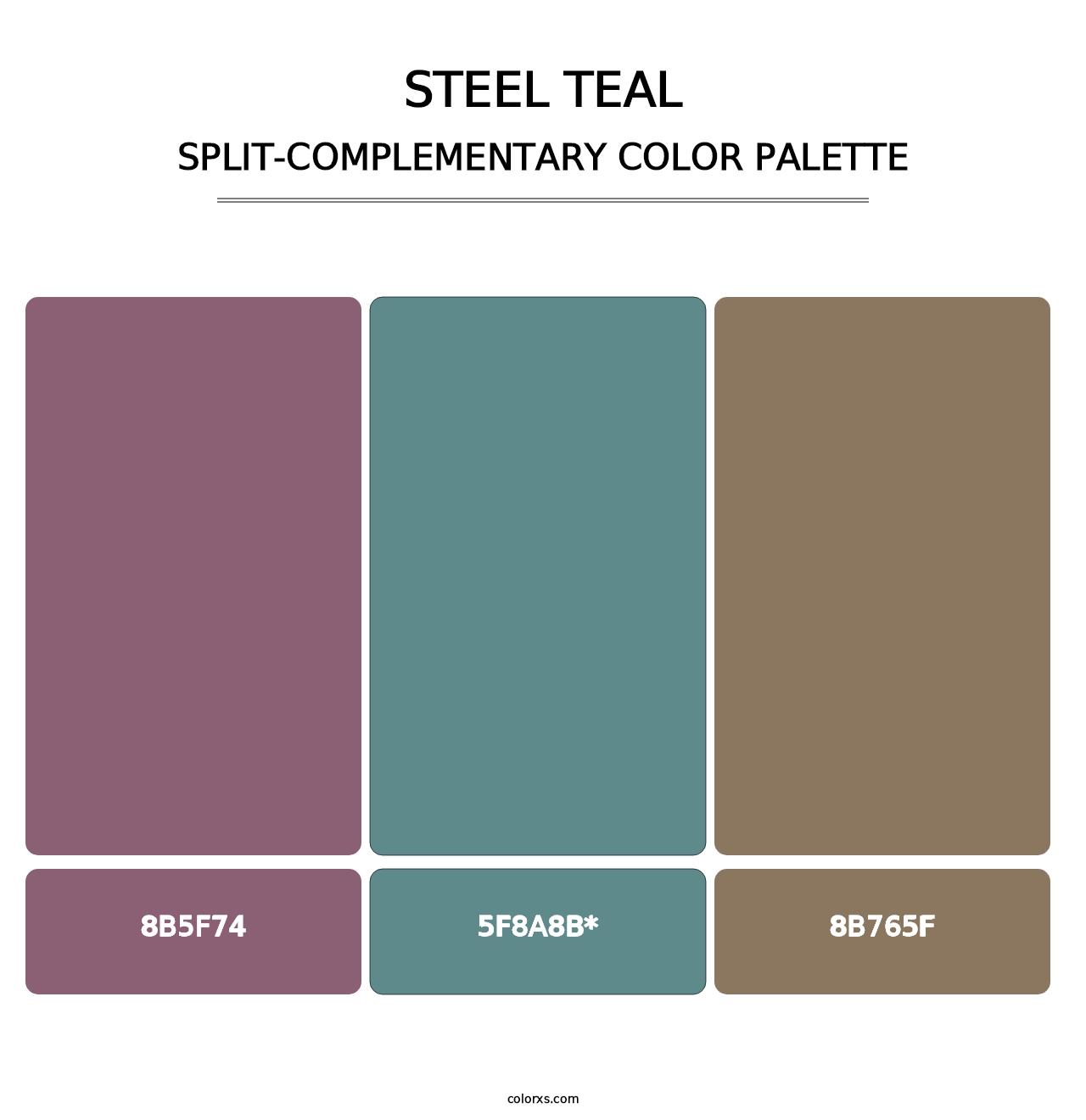 Steel Teal - Split-Complementary Color Palette