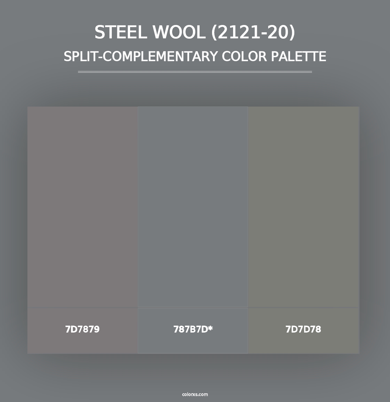 Steel Wool (2121-20) - Split-Complementary Color Palette