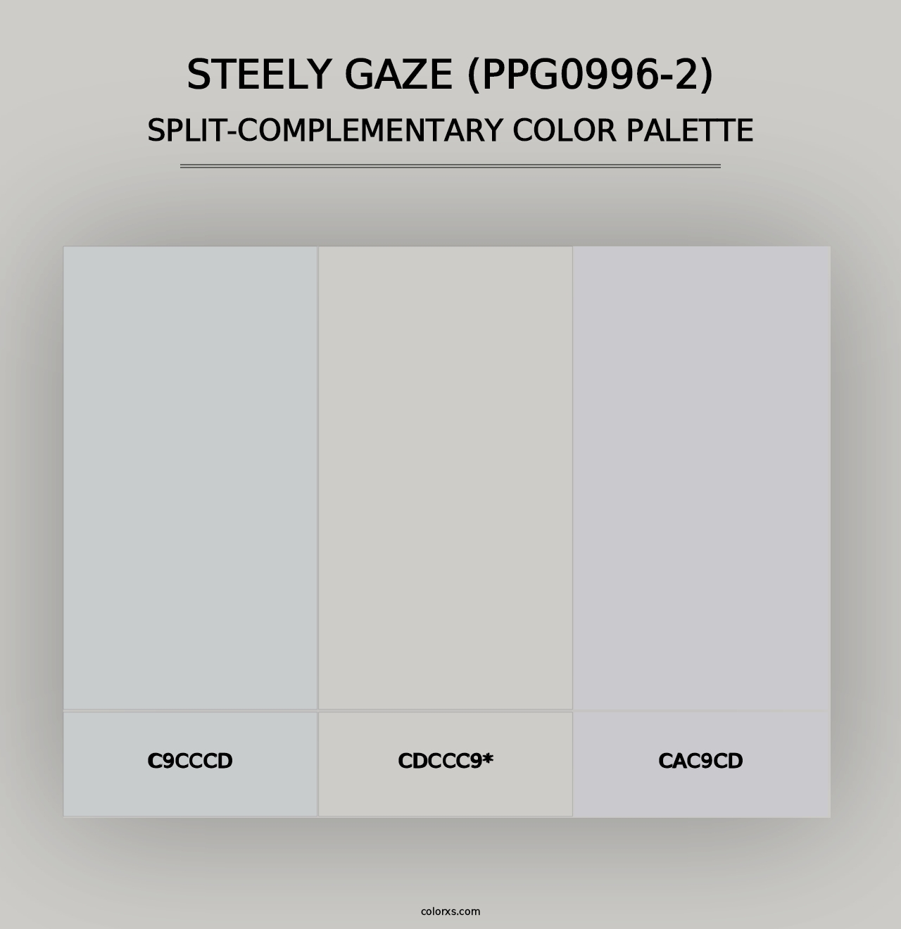 Steely Gaze (PPG0996-2) - Split-Complementary Color Palette