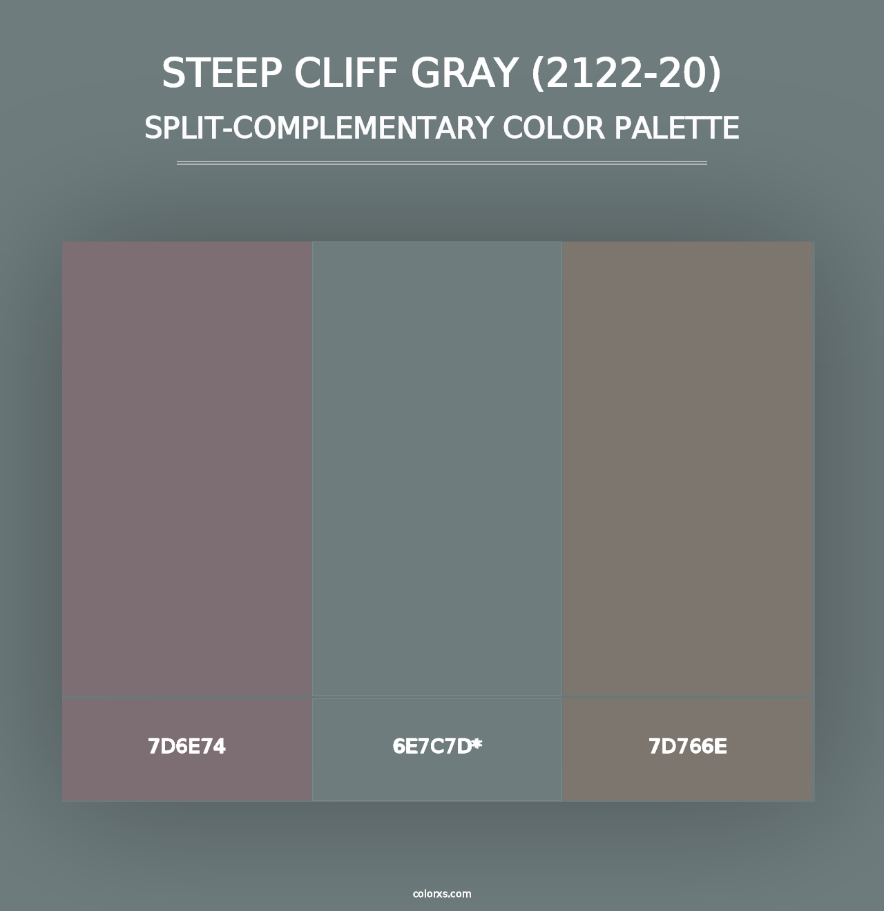 Steep Cliff Gray (2122-20) - Split-Complementary Color Palette