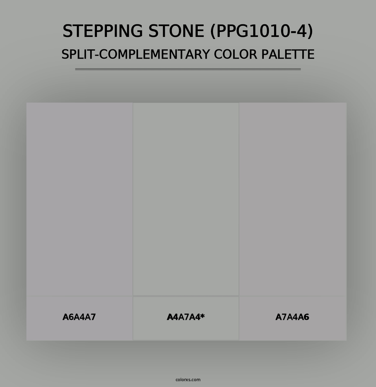 Stepping Stone (PPG1010-4) - Split-Complementary Color Palette