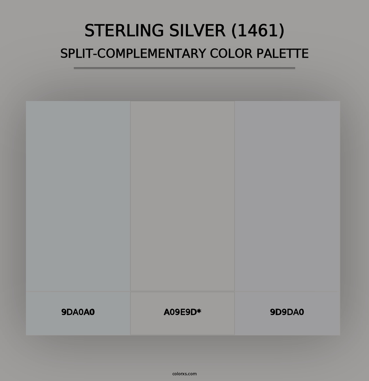 Sterling Silver (1461) - Split-Complementary Color Palette