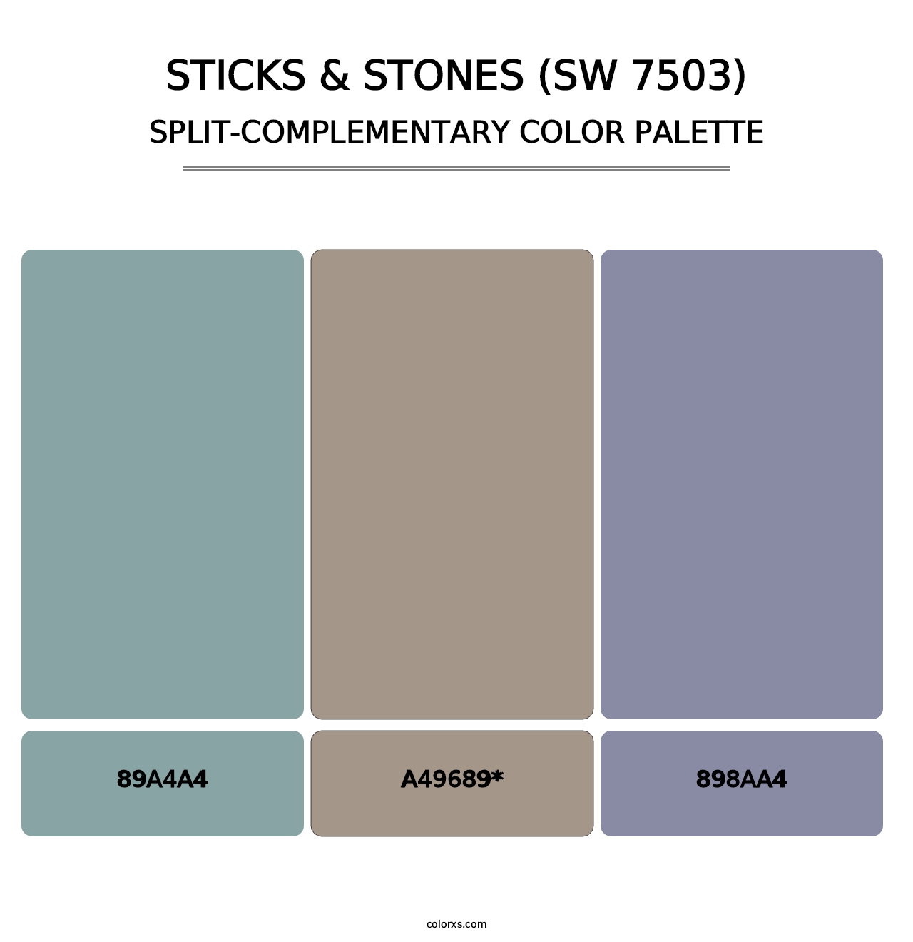 Sticks & Stones (SW 7503) - Split-Complementary Color Palette