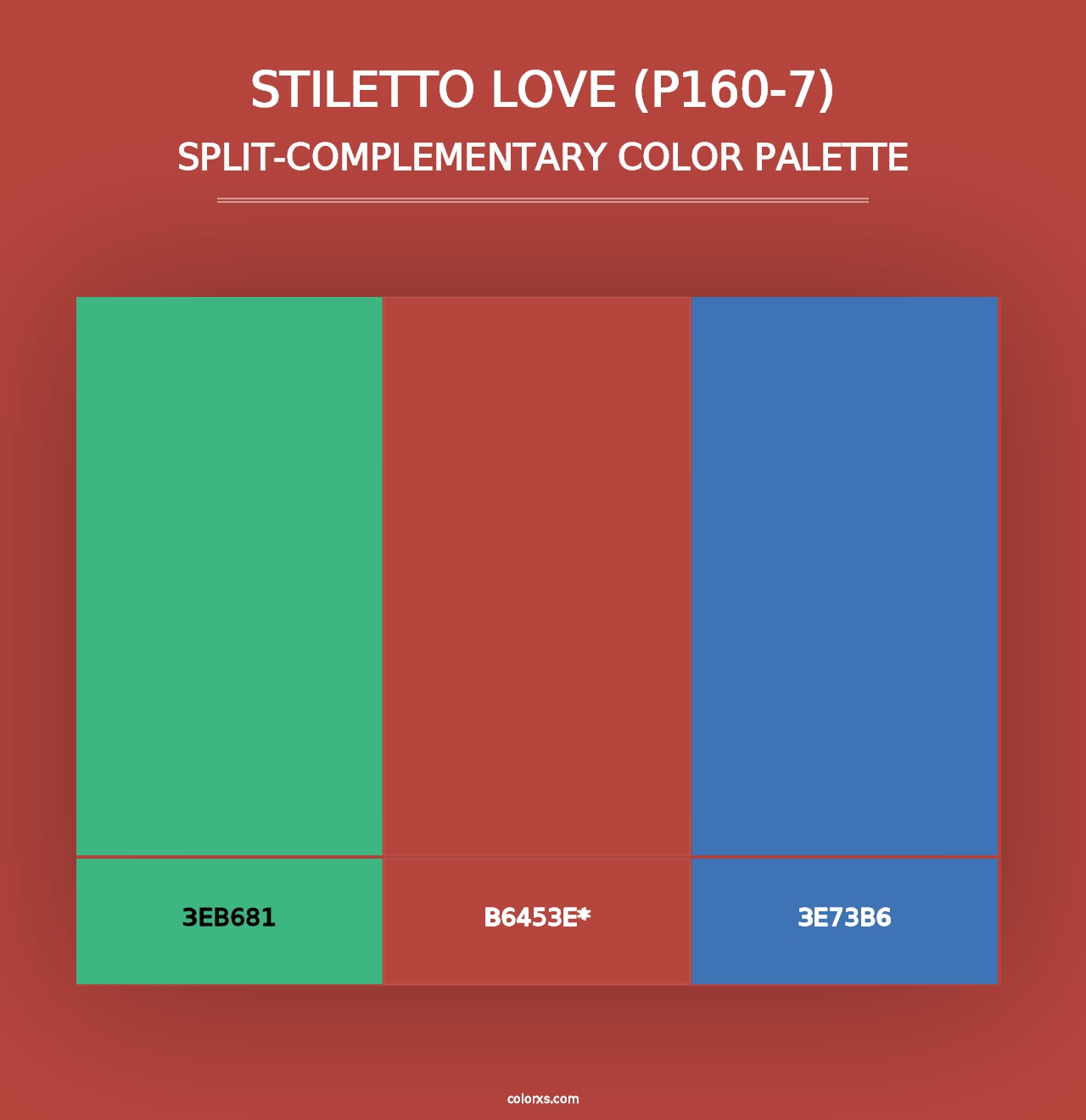 Stiletto Love (P160-7) - Split-Complementary Color Palette