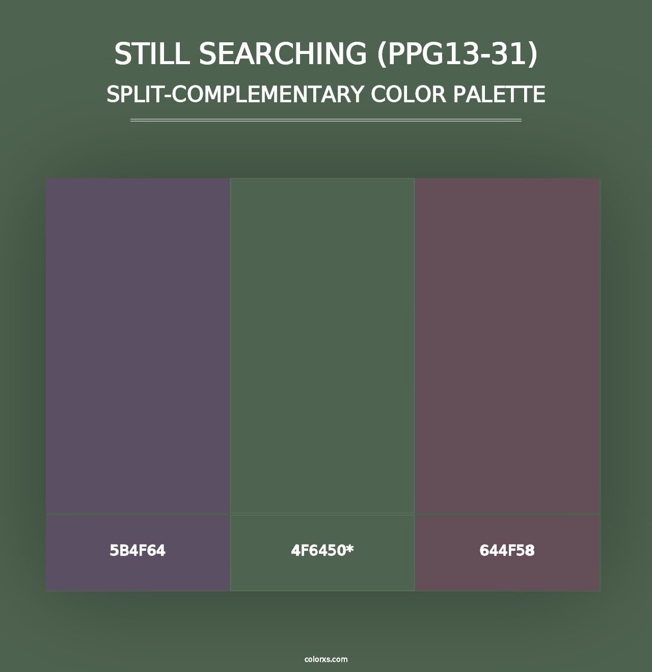 Still Searching (PPG13-31) - Split-Complementary Color Palette