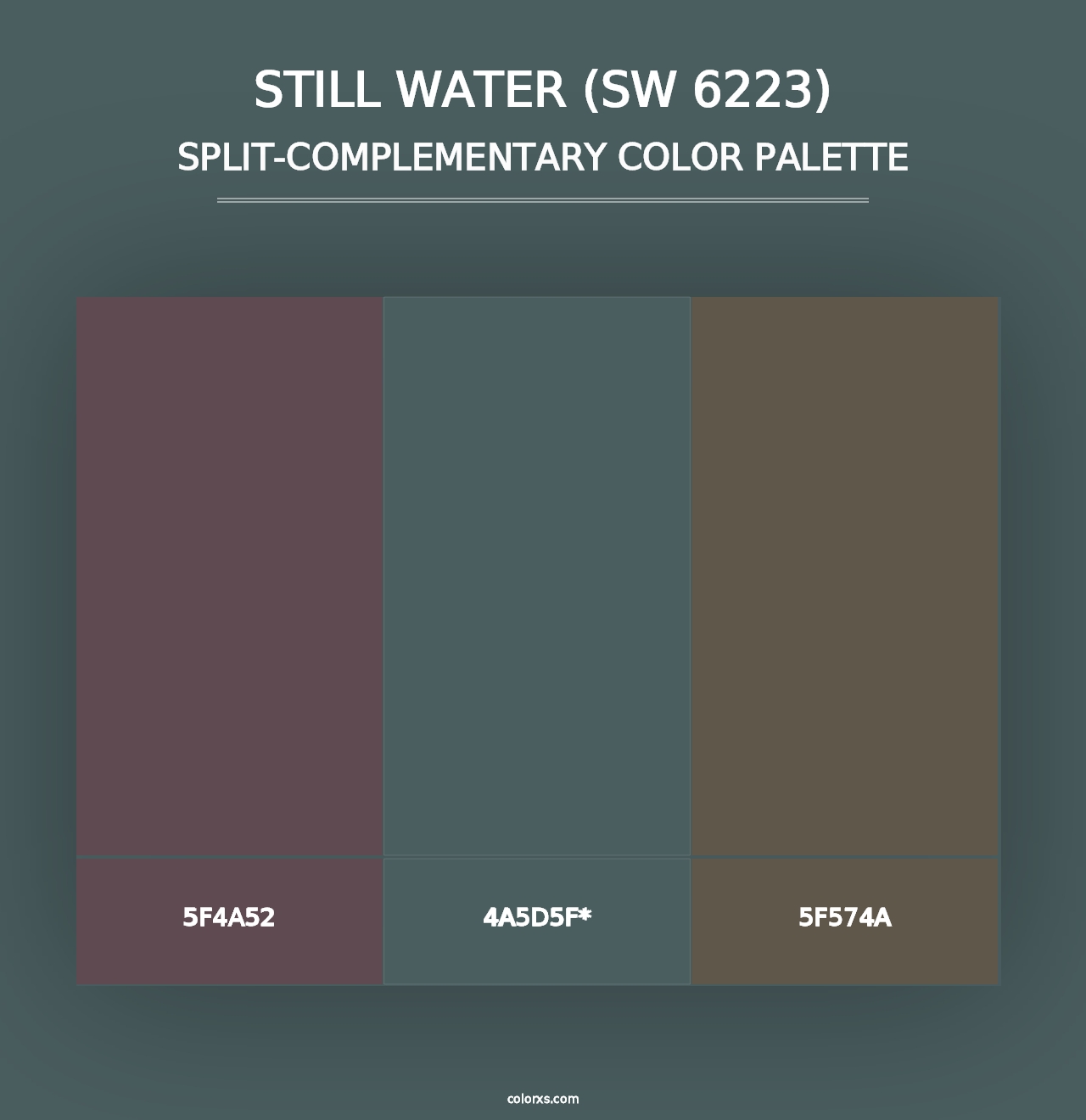 Still Water (SW 6223) - Split-Complementary Color Palette