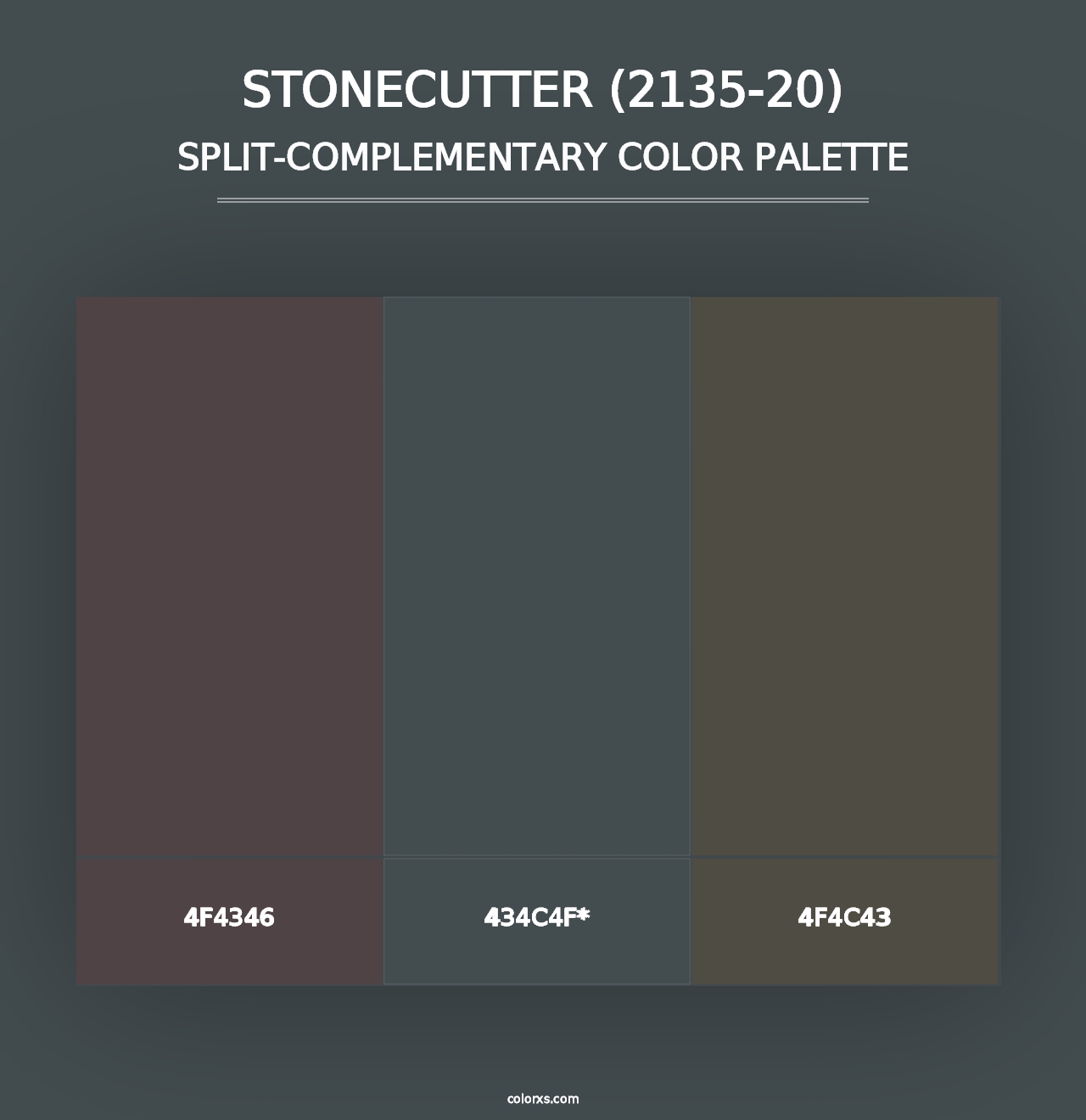 Stonecutter (2135-20) - Split-Complementary Color Palette