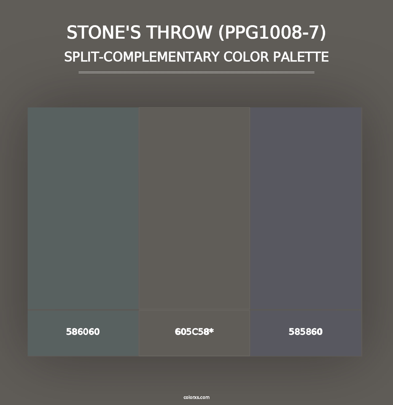 Stone's Throw (PPG1008-7) - Split-Complementary Color Palette