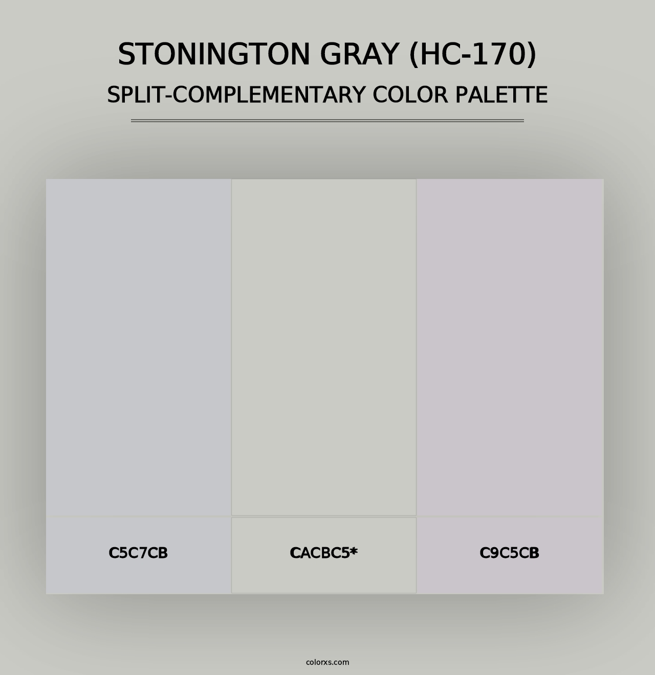 Stonington Gray (HC-170) - Split-Complementary Color Palette