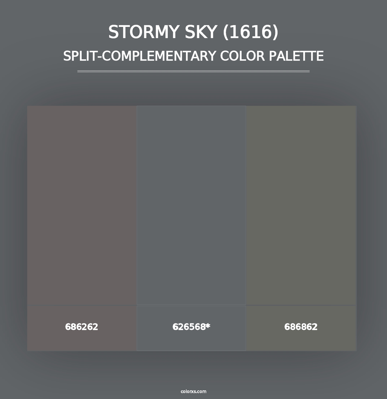 Stormy Sky (1616) - Split-Complementary Color Palette