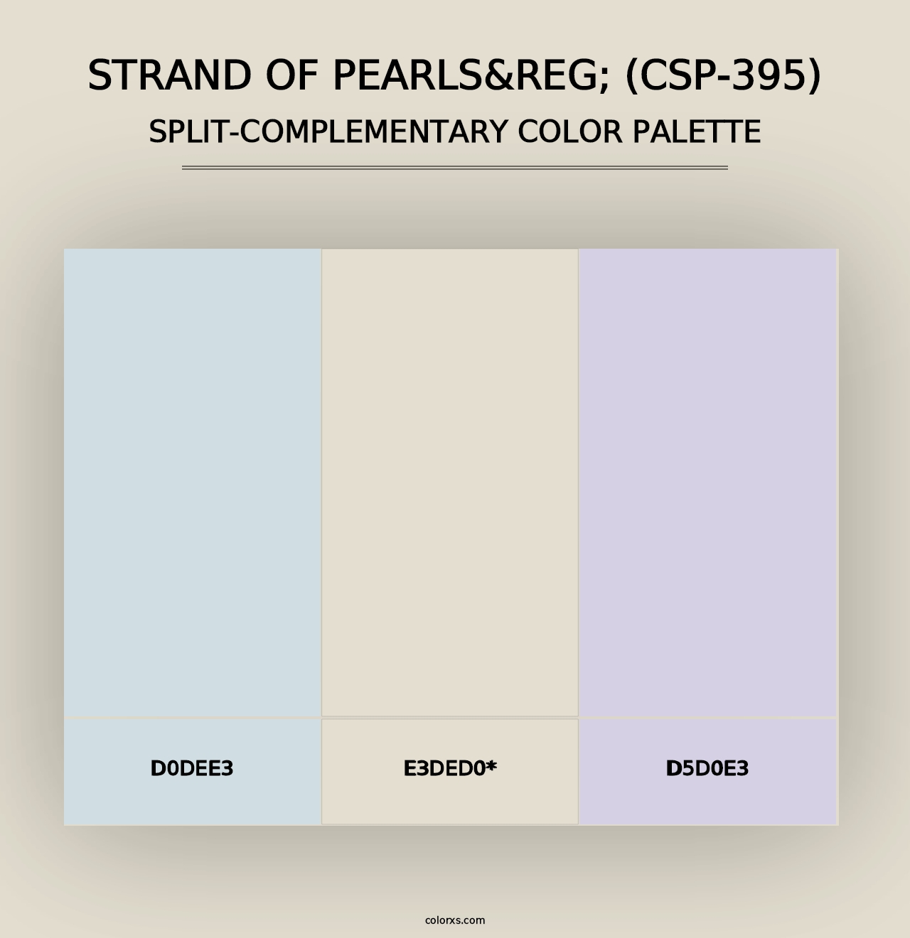 Strand of Pearls&reg; (CSP-395) - Split-Complementary Color Palette