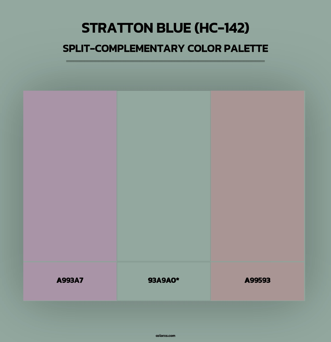 Stratton Blue (HC-142) - Split-Complementary Color Palette