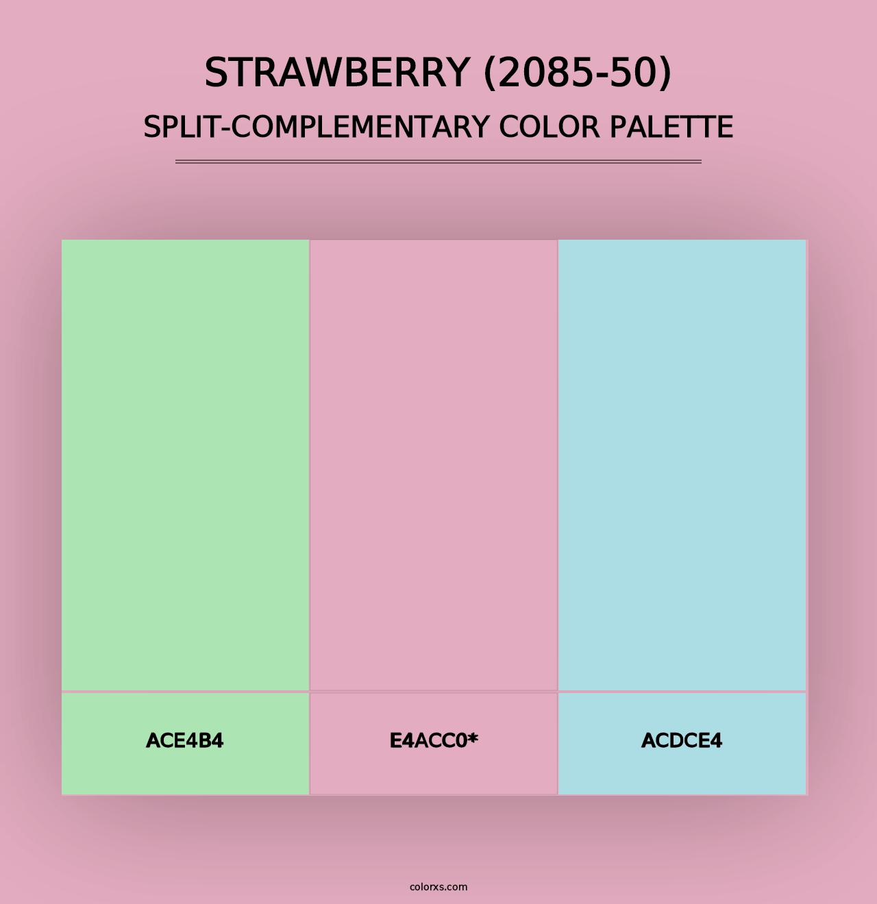 Strawberry (2085-50) - Split-Complementary Color Palette