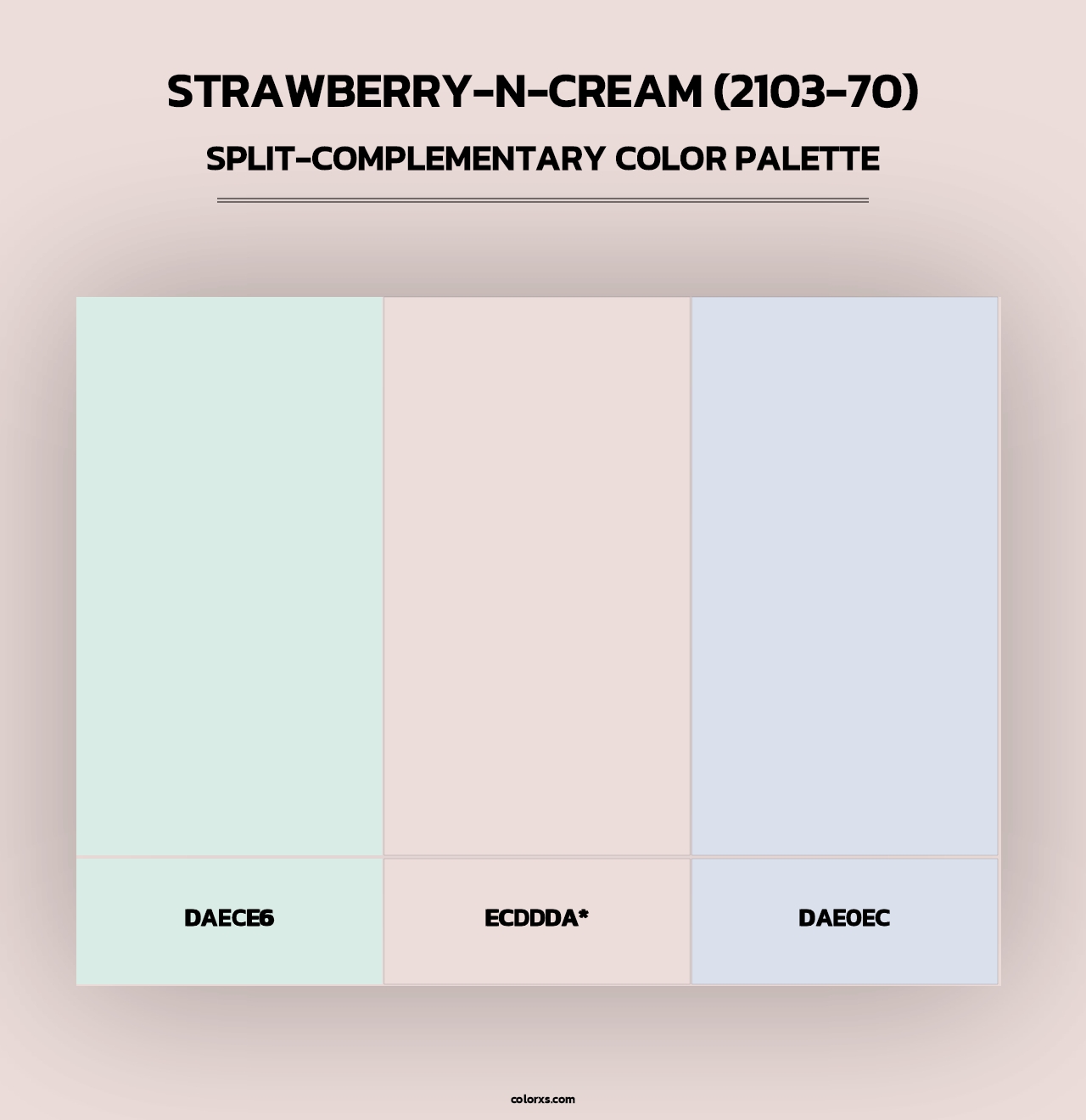 Strawberry-n-Cream (2103-70) - Split-Complementary Color Palette