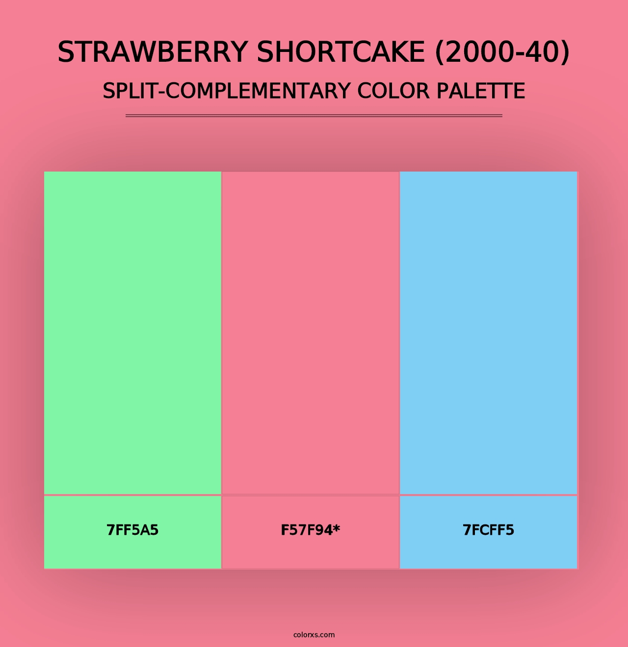 Strawberry Shortcake (2000-40) - Split-Complementary Color Palette