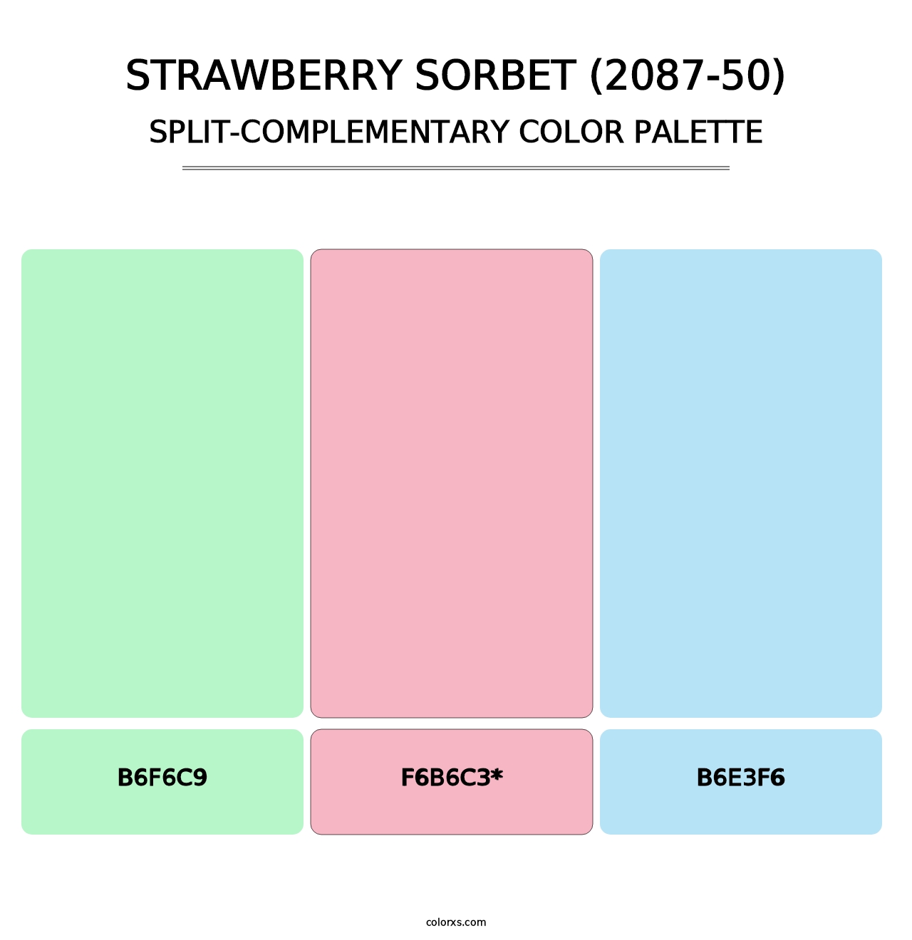 Strawberry Sorbet (2087-50) - Split-Complementary Color Palette