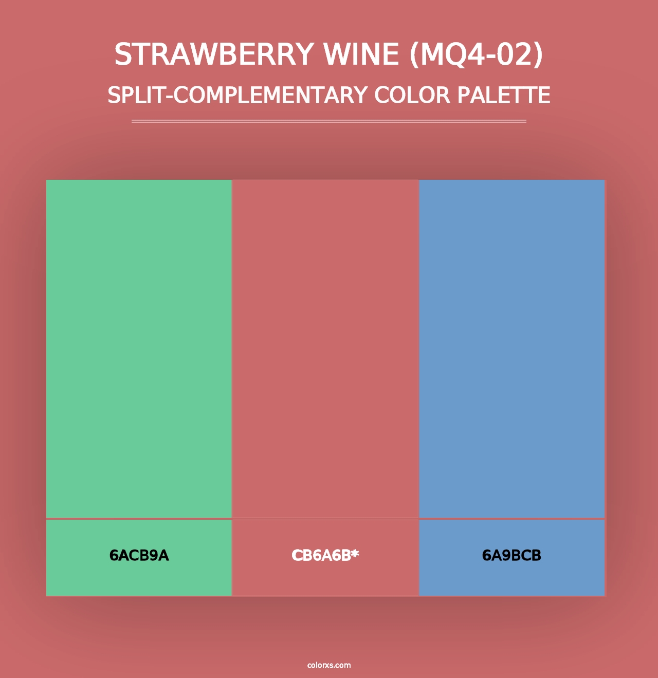 Strawberry Wine (MQ4-02) - Split-Complementary Color Palette