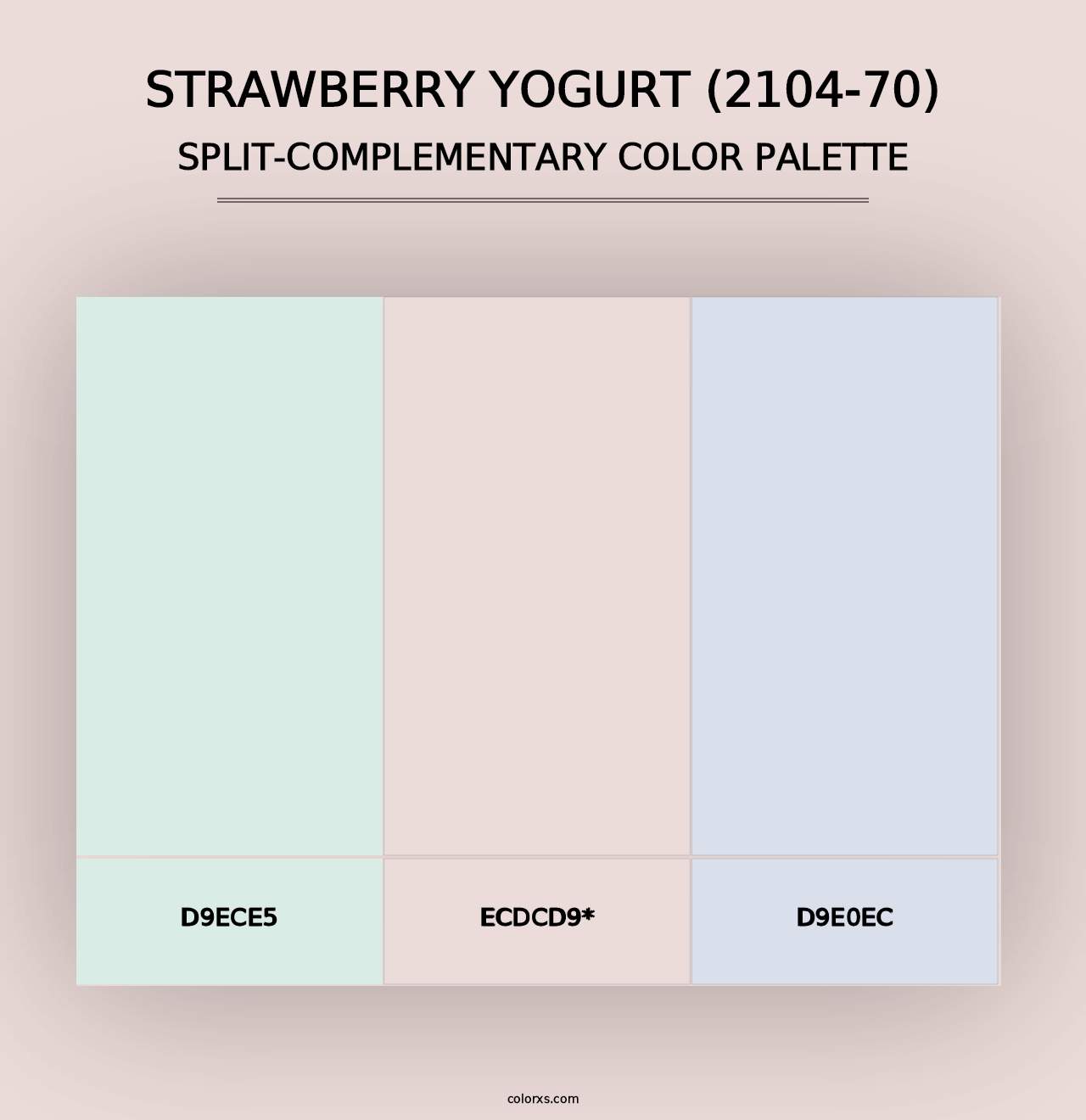 Strawberry Yogurt (2104-70) - Split-Complementary Color Palette