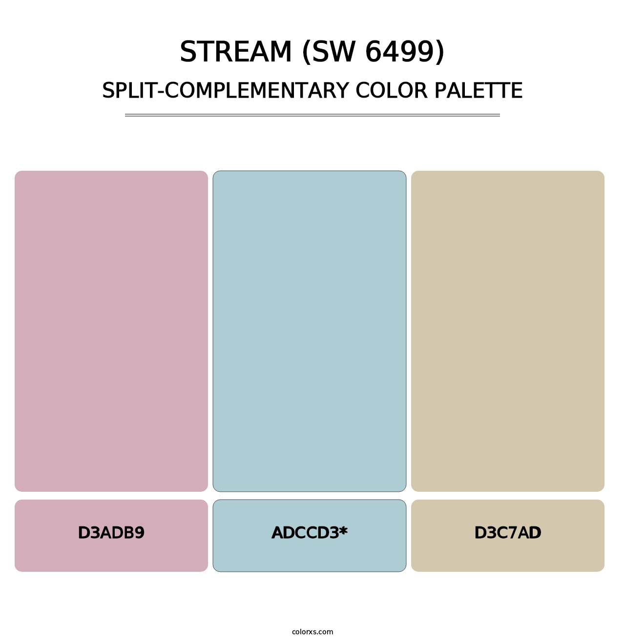 Stream (SW 6499) - Split-Complementary Color Palette