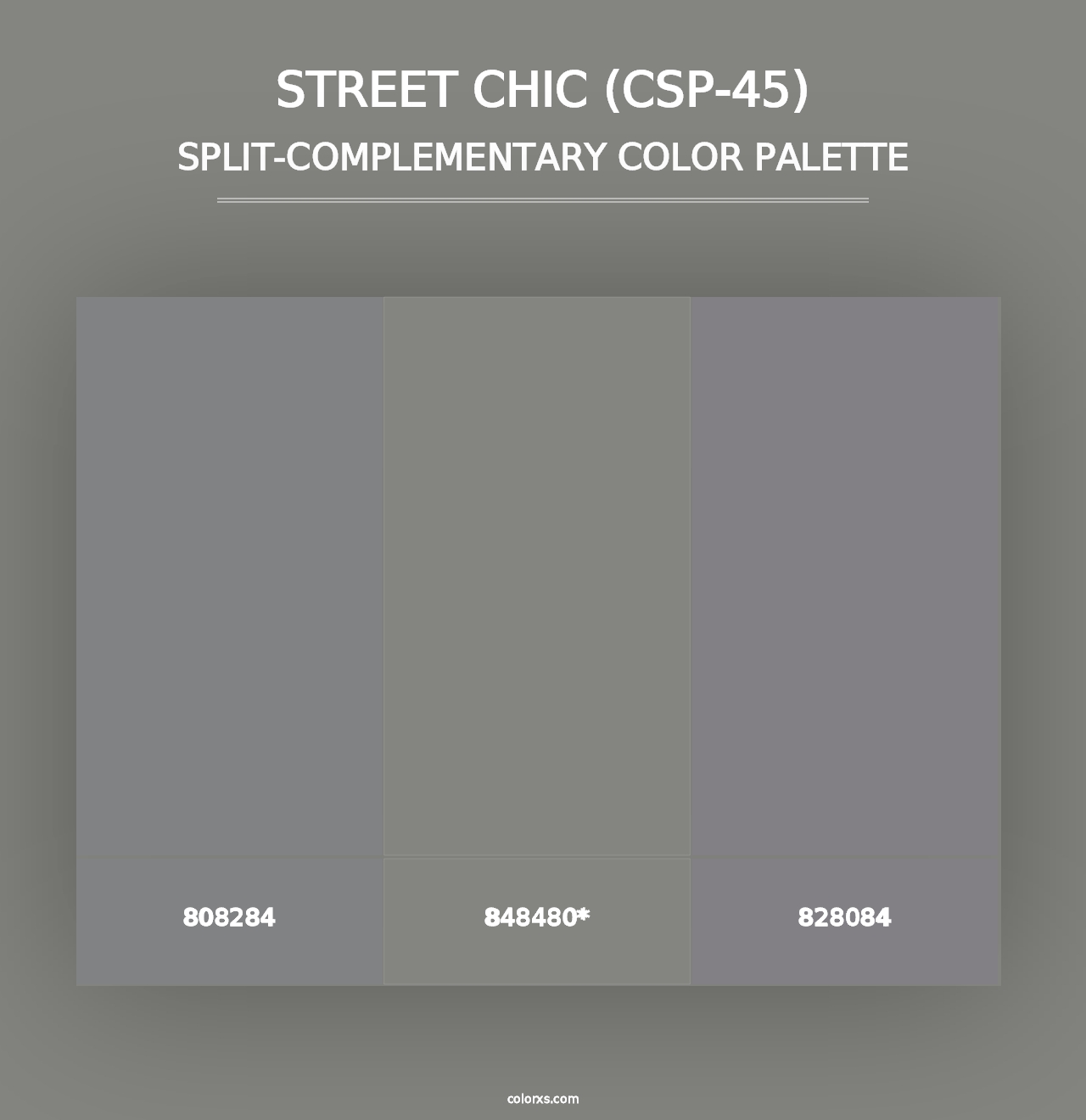 Street Chic (CSP-45) - Split-Complementary Color Palette