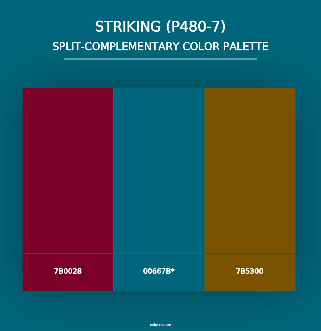 Striking (P480-7) - Split-Complementary Color Palette