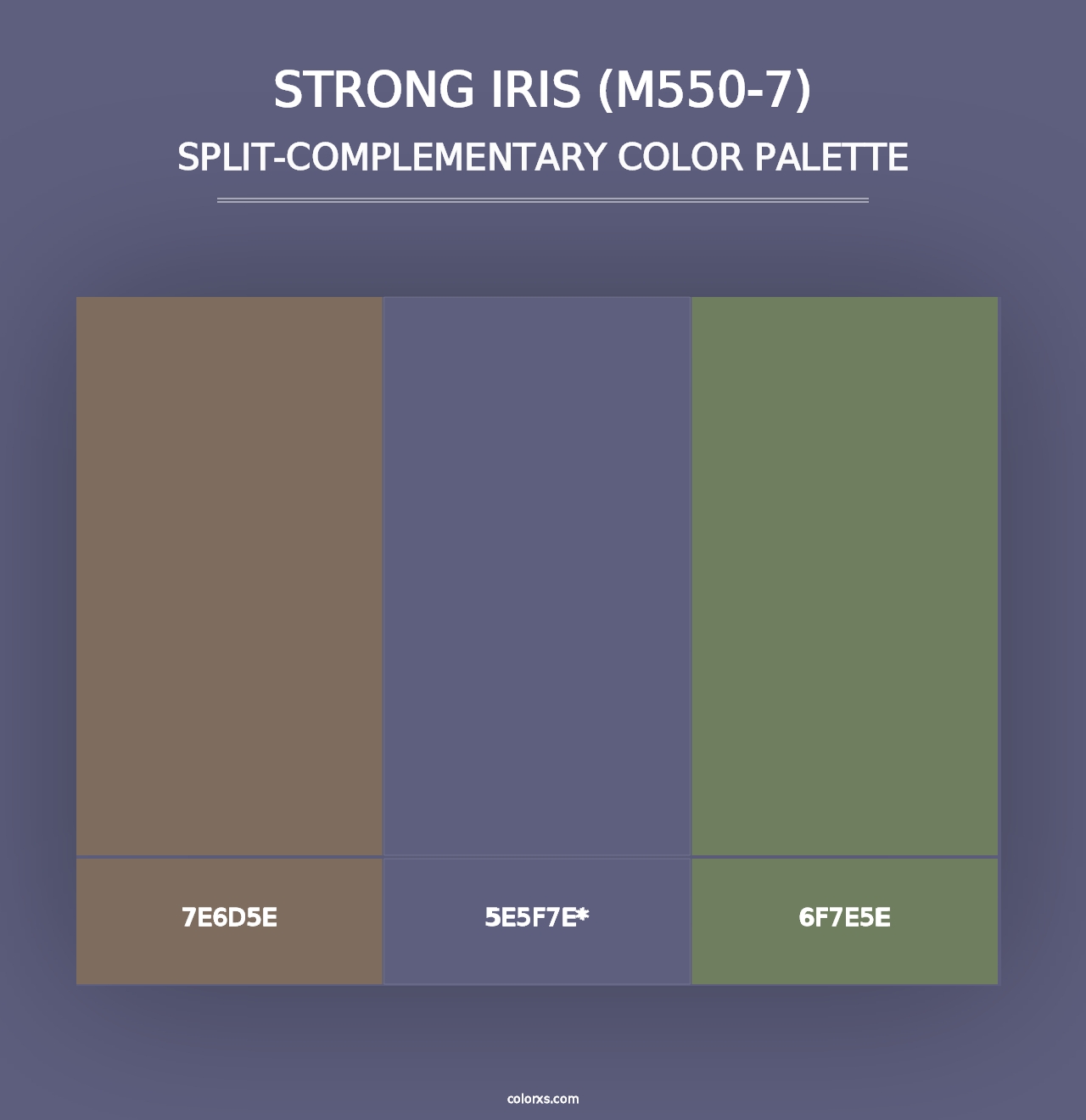 Strong Iris (M550-7) - Split-Complementary Color Palette