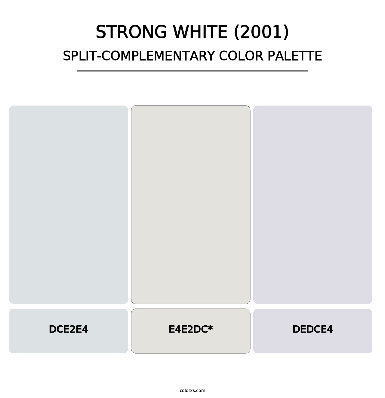 Strong White (2001) - Split-Complementary Color Palette