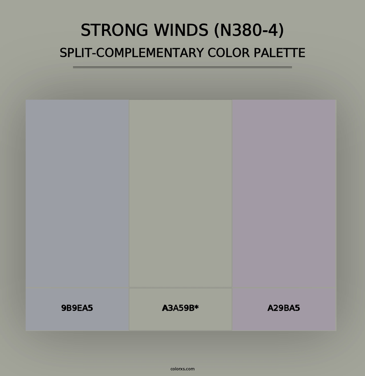 Strong Winds (N380-4) - Split-Complementary Color Palette