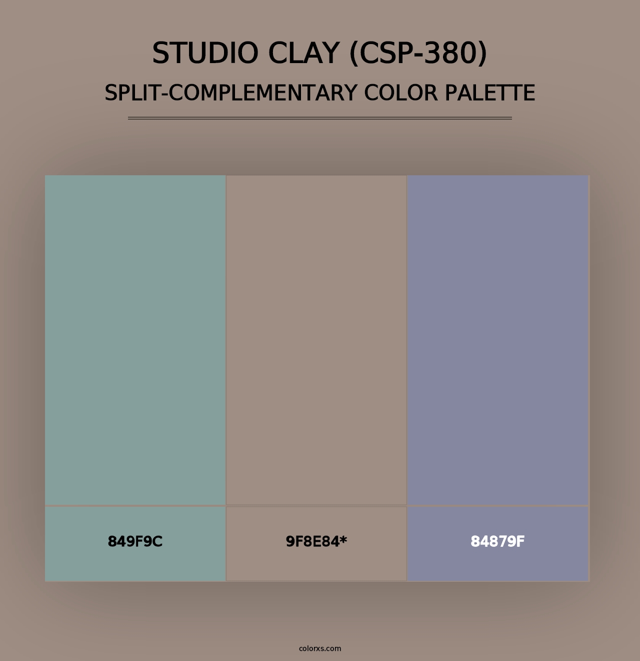 Studio Clay (CSP-380) - Split-Complementary Color Palette