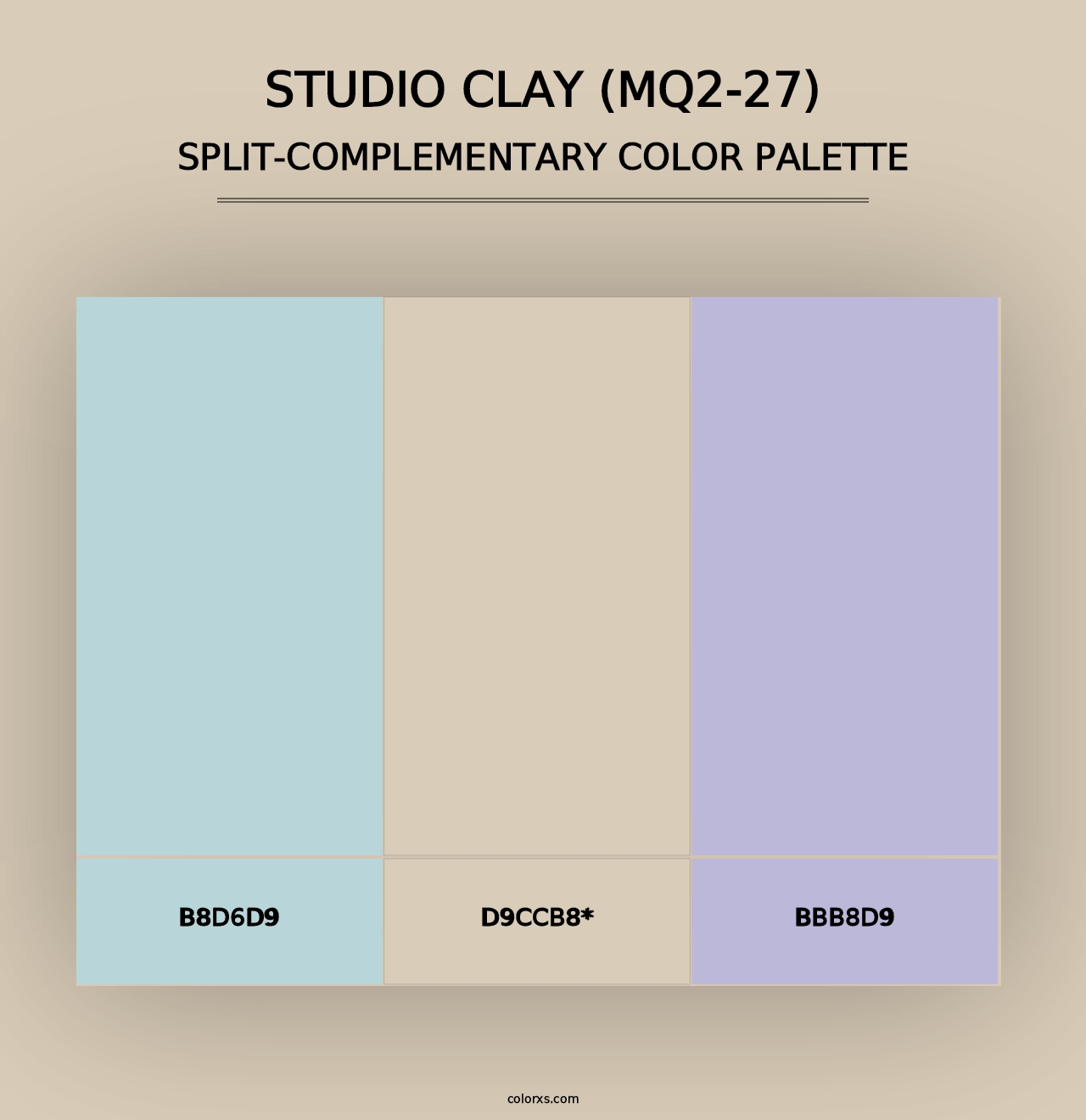 Studio Clay (MQ2-27) - Split-Complementary Color Palette