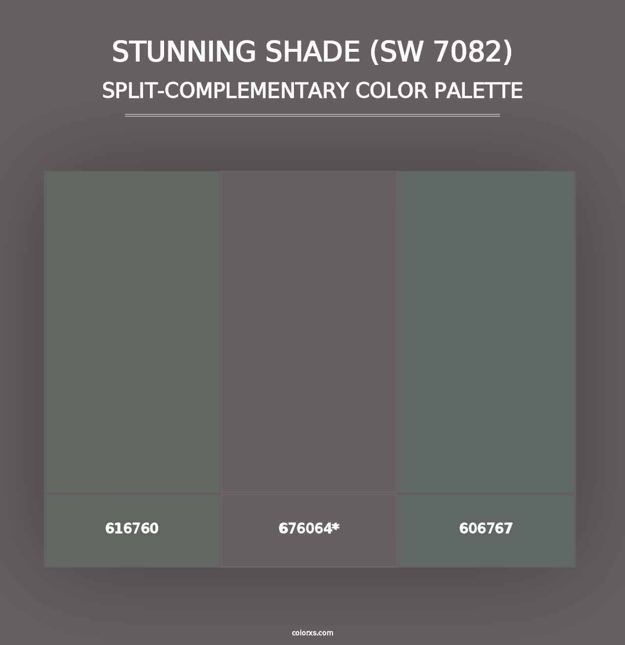 Stunning Shade (SW 7082) - Split-Complementary Color Palette