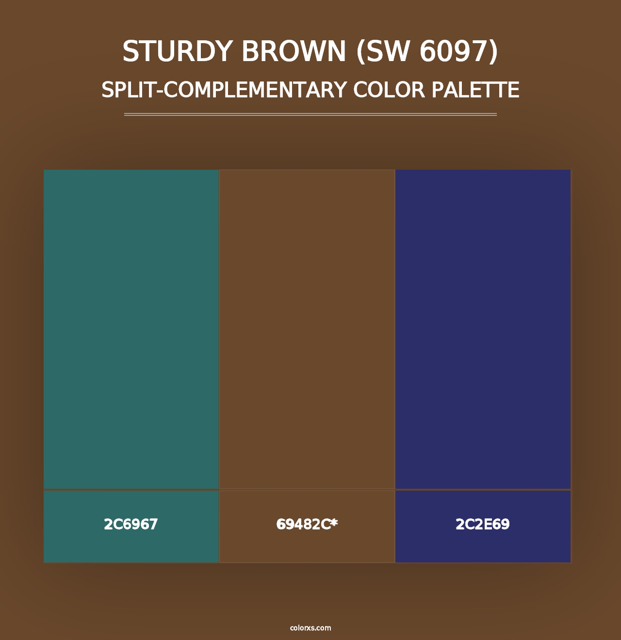 Sturdy Brown (SW 6097) - Split-Complementary Color Palette