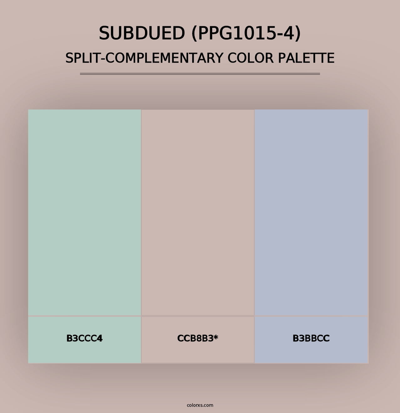 Subdued (PPG1015-4) - Split-Complementary Color Palette