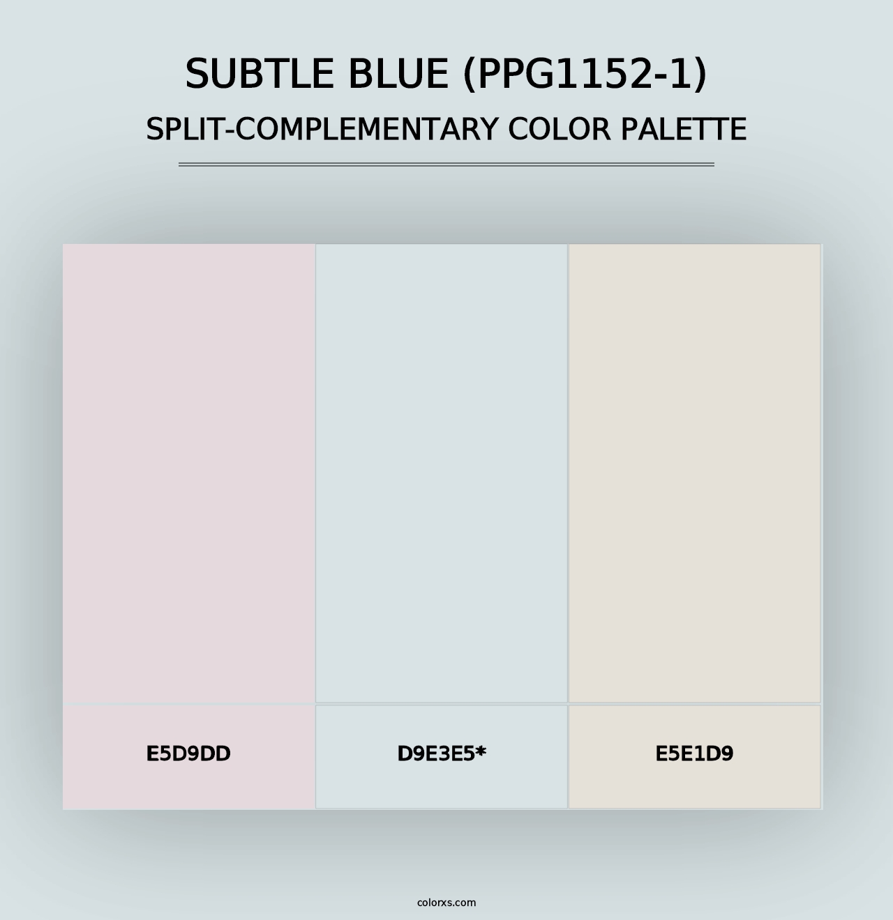 Subtle Blue (PPG1152-1) - Split-Complementary Color Palette