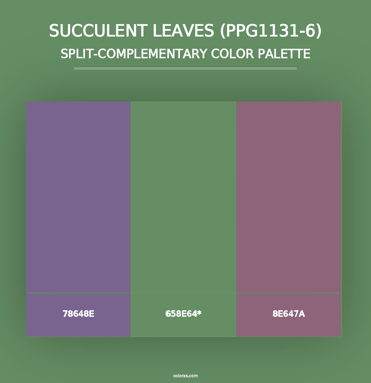 Succulent Leaves (PPG1131-6) - Split-Complementary Color Palette